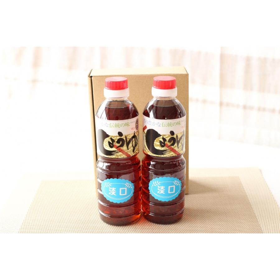 万両味噌醤油醸造元ハラルJAS標準うすくち醤油　500ml　2本　ハラール醤油　送料無料 |  | 02