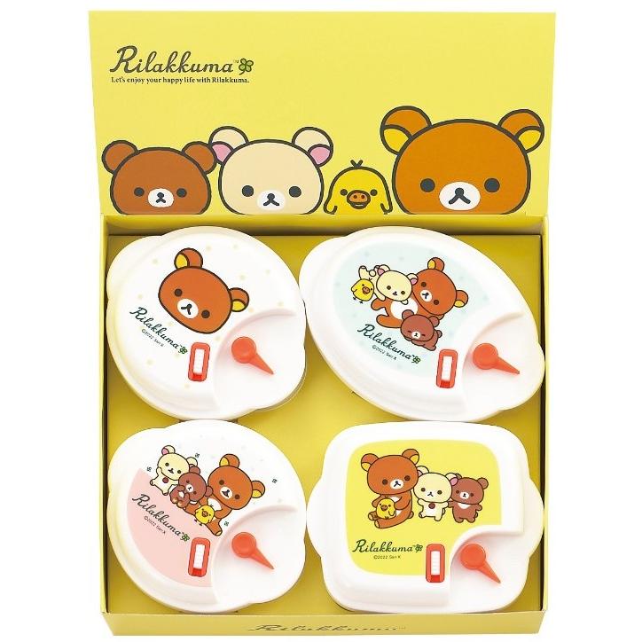 リラックマ 保存容器4個セット ギフト 2025 リラックマ 電子レンジ容器 4P : まんせいしゃ - 通販