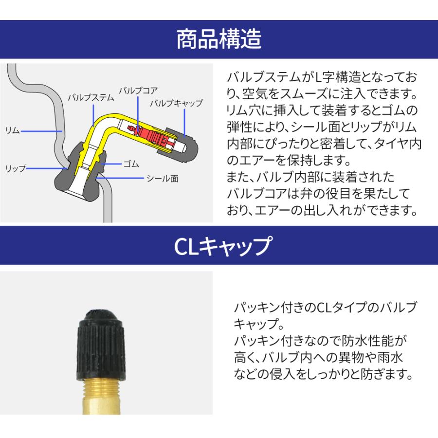 宅送] 日本製 太平洋工業 エアバルブ PVR70 CLキャップ 2個入 チューブレスバルブ スナップインバルブ タイヤ ゴムバルブ 防水 バイク  スクーター パッキン付 業務用