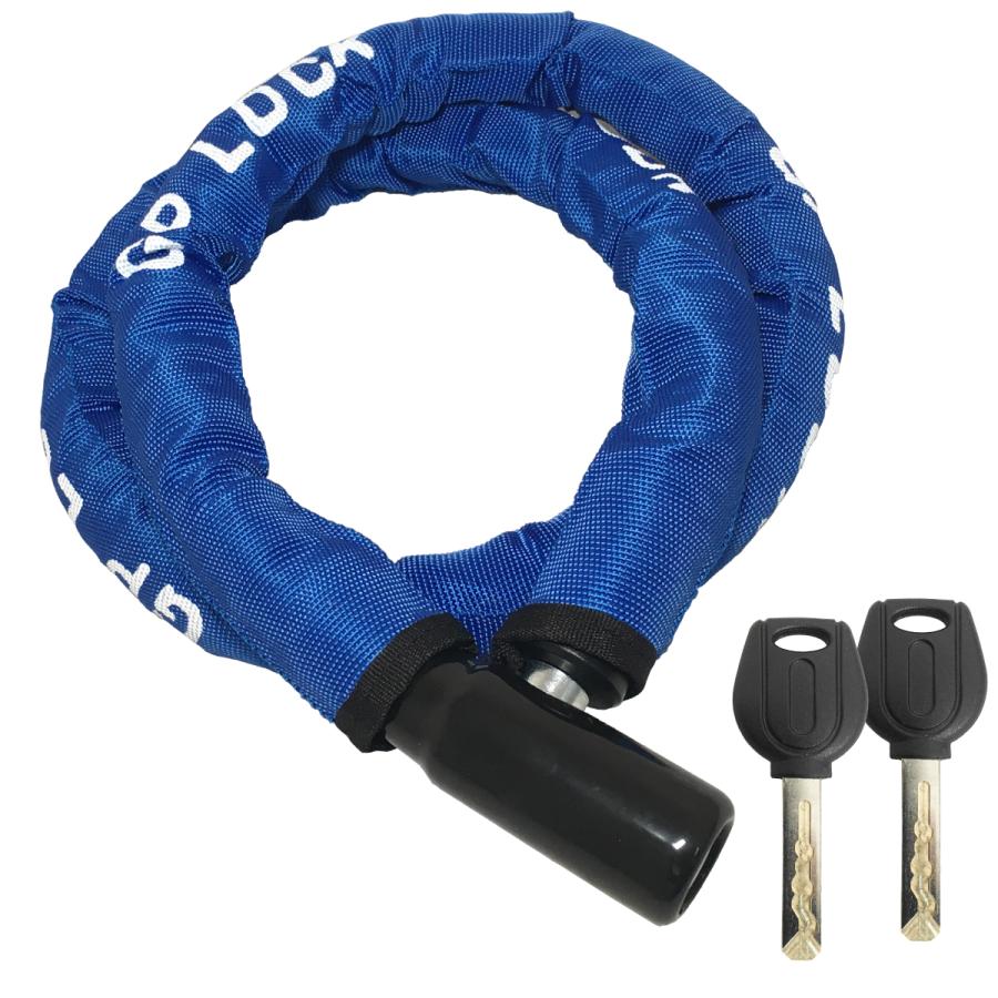 カギ穴式 ジョイントロック 4層構造 ウェーブキー 盗難防止 防犯 バイク 自転車 鍵 ロック ワイヤーロック キーロック式 005377