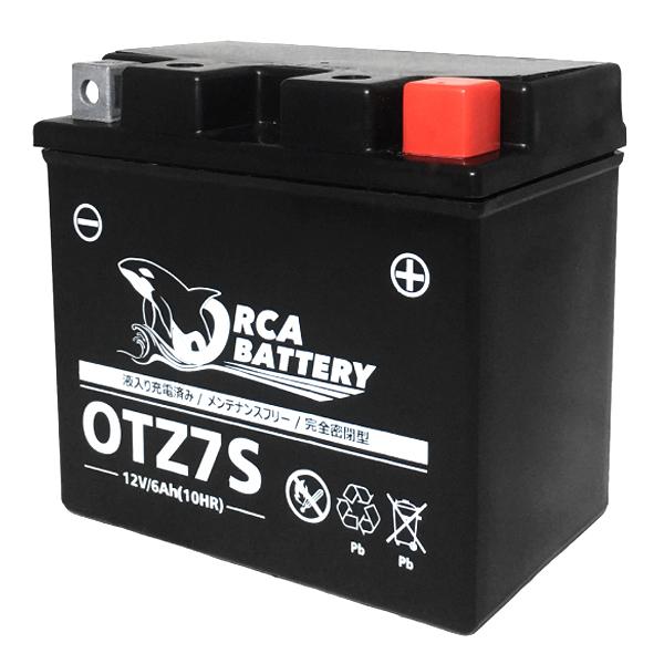 ORCA BATTERY バイク バッテリー OTZ7S 液入 充電済 ( 互換 YTZ7S GT6B