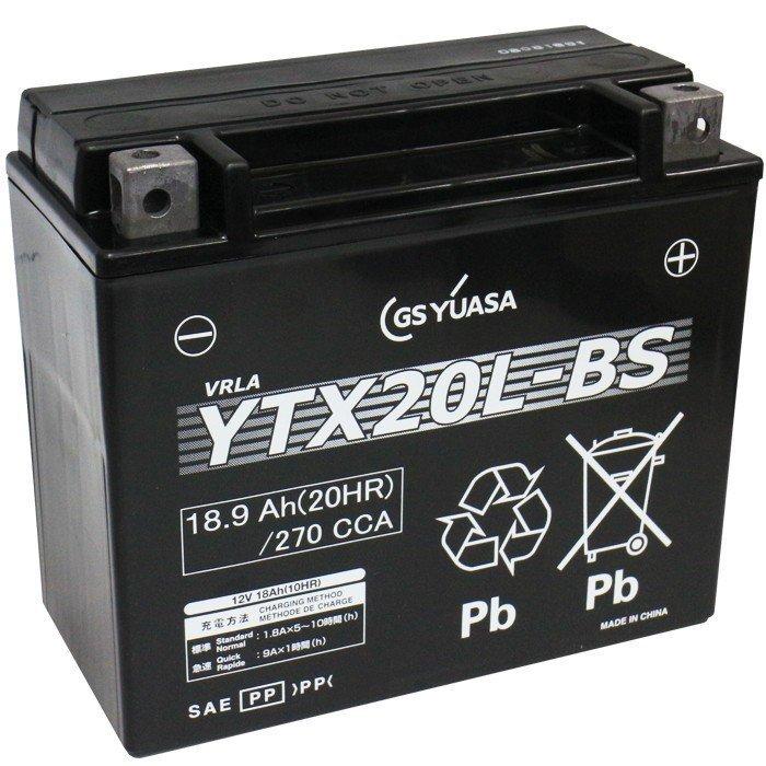 YU 　A品L 20キロ GSユアサ GS YUASA YTX20L-BS バイク バッテリー 液入り 充電済み