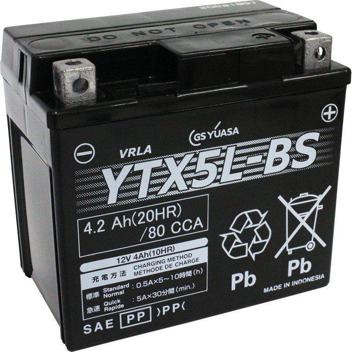 GSユアサ GS YUASA バイク バッテリー YTX5L-BS 液入り 充電済み