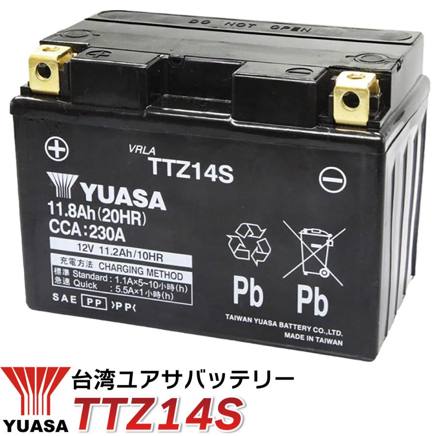 TAIWAN YUASA（台湾ユアサ） バイク バッテリー 台湾 ユアサ TTZ14S 液