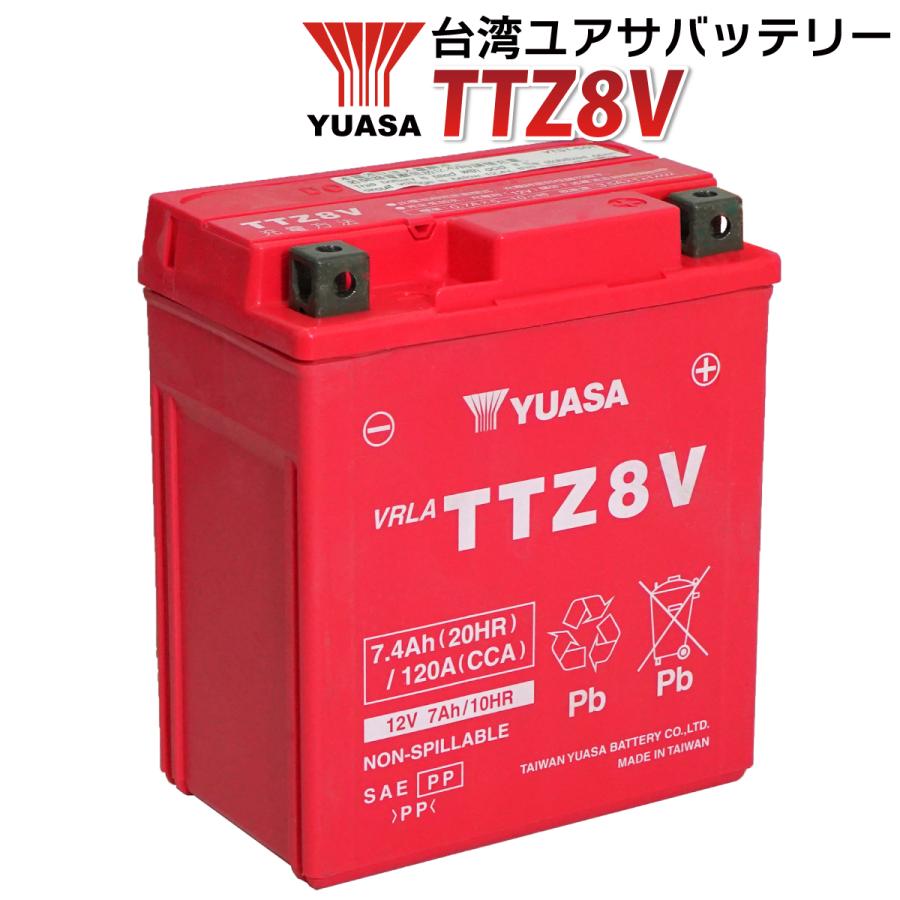 TAIWAN YUASA（台湾ユアサ） バイク バッテリー YTZ8V 互換 TTZ8V 台湾
