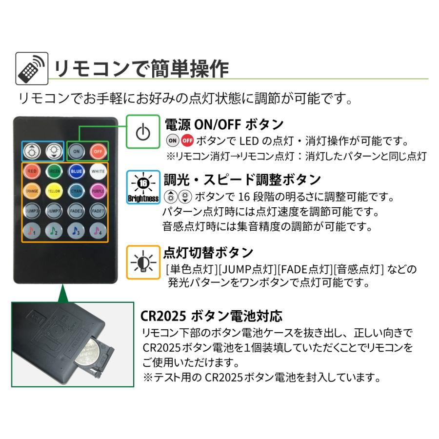 足元を幻想的に照らす LED レインボー フロアライト 車 ルームランプ