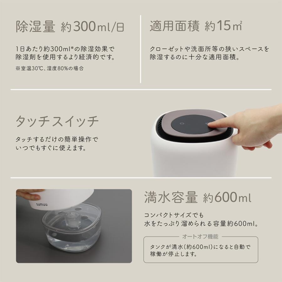 除湿機 小型 コンパクト 軽量 ペルチェ式 梅雨対策 部屋干し カビ防止
