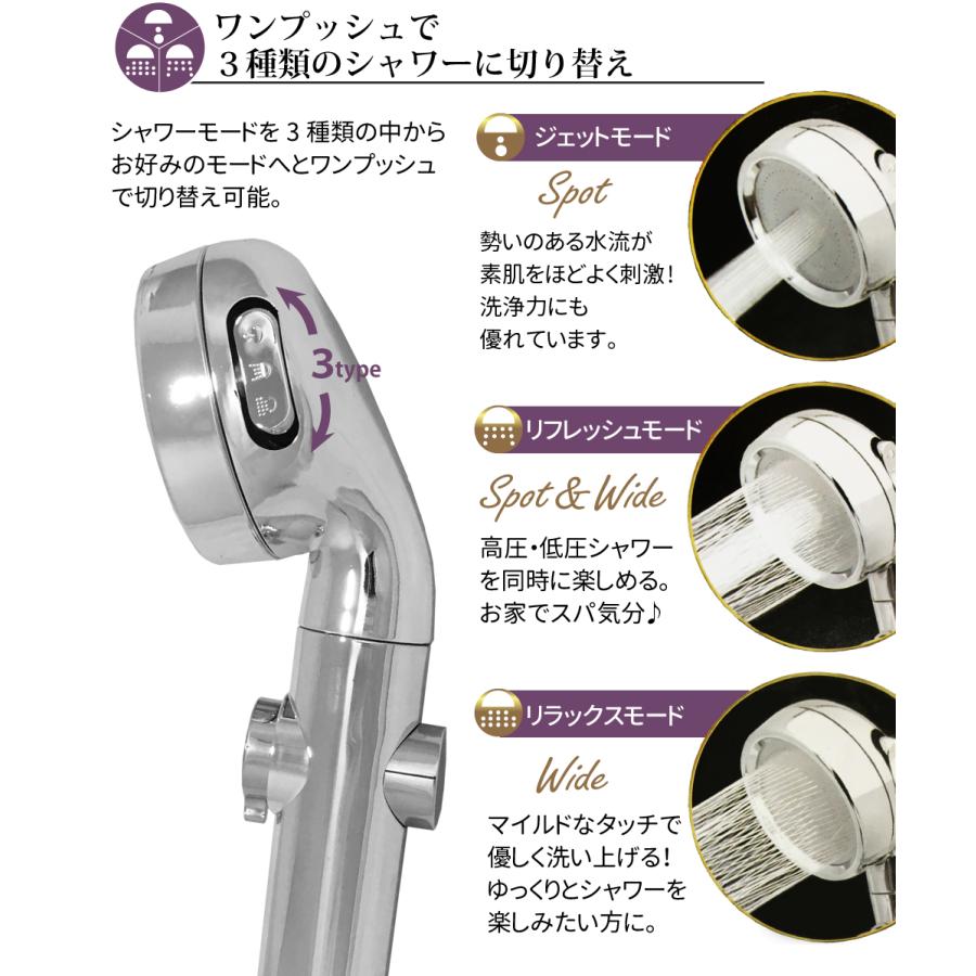 節水 シャワーヘッド シルクスパ 極細水流 節水最大65％ 水量調節 簡単