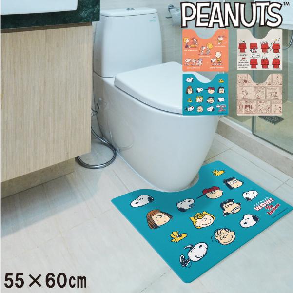 2日迄大特価　ブルー色　PEANUTS スヌーピー トイレマットセット　未使用 ブルー色 PEANUTS スヌーピー トイレマットセット 新品 【公式通販】