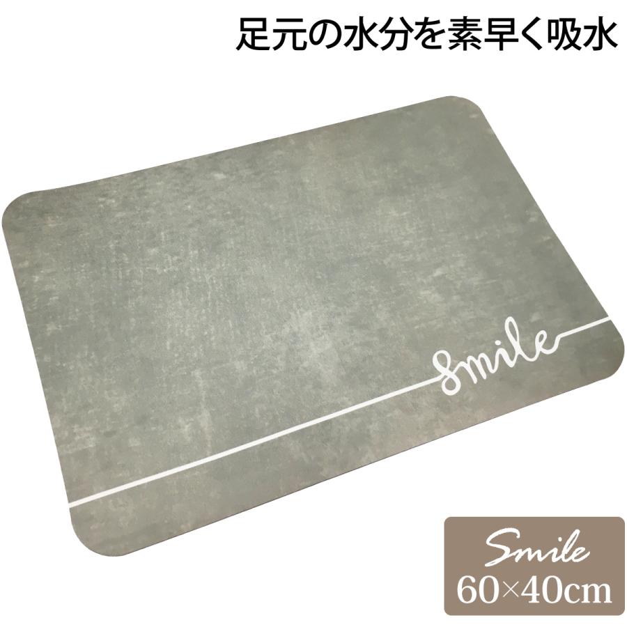 吸水 速乾 ソフトバスマット 60×40cm やわらかい 丸めて収納 ノン