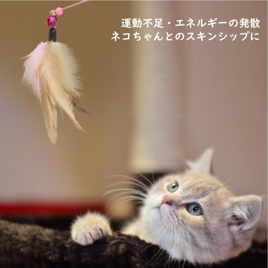楽しく遊ぼう 猫じゃらし 猫用おもちゃ ワイヤー ペットグッズ 羽根 鈴