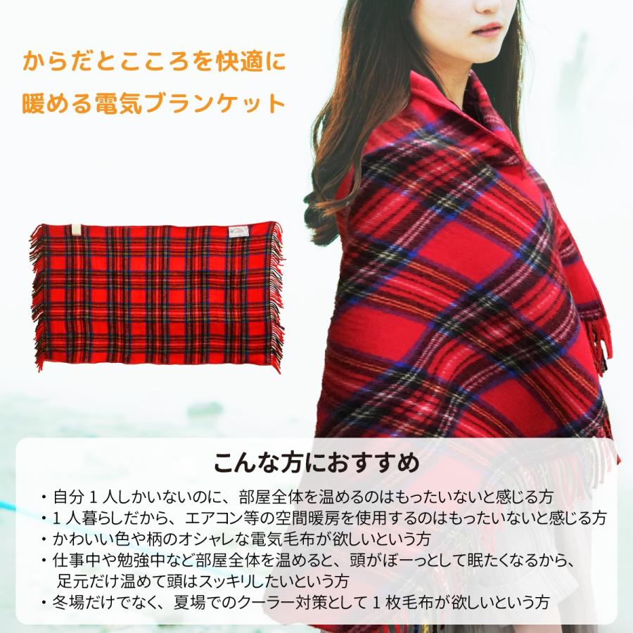 椙山紡織 Sugiyama(椙山紡織) 日本製 電気ひざ掛け NA-055H-RT 丸洗い