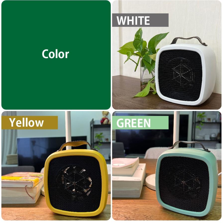 小型 ファンヒーター CUBE コンパクト 暖房器具 カラフル 取手付属