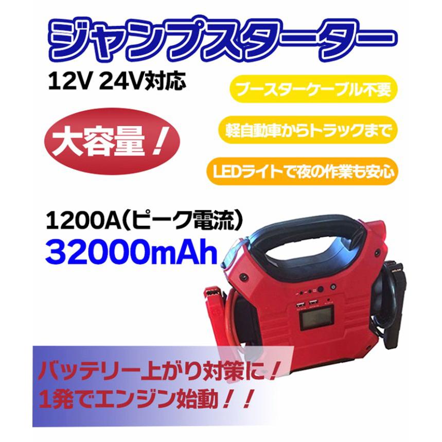 大容量 32000mAh 12V/24V 対応 ジャンプスターター JS01 : MANSHIN - 通販 - Yahoo!ショッピング