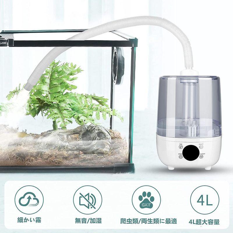 爬虫類 自動霧吹き 加湿器 4l動物加湿器 爬虫類アトマイザー 超音波噴霧器 ミスト発生器 自動霧吹き 三段階霧量調整 4l動物加湿器 加湿器 お手入れ簡単 ア 空焚き防止機能 まんたろう商店