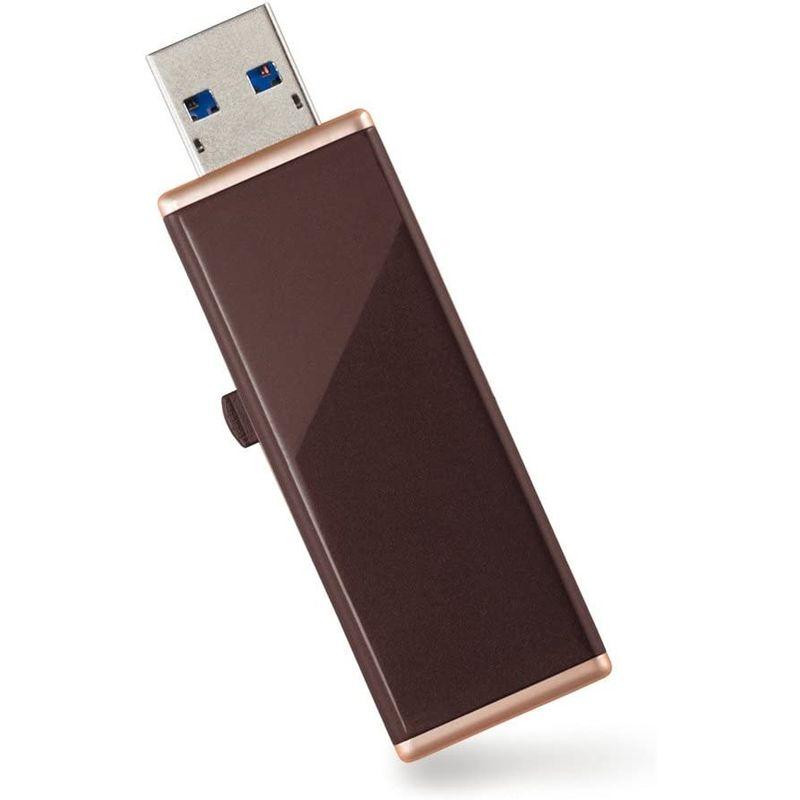 BUFFALO 女性向け キャップレスデザイン USB3.0用 USBメモリー 32GB リッチブラウン RUF3-JW32G-RB｜mantaaaro｜10