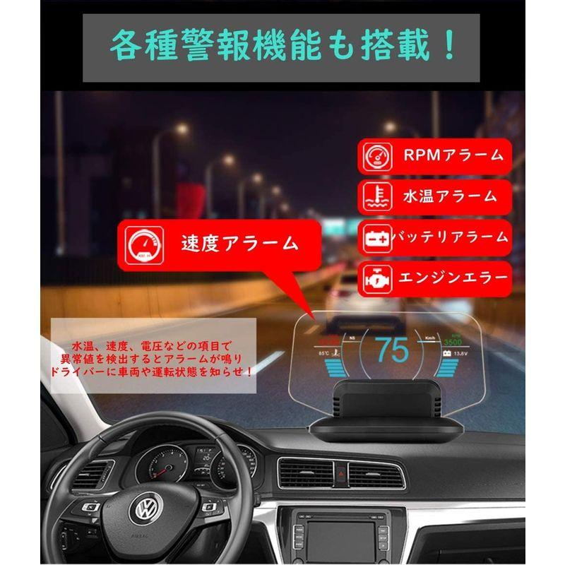 ニコマク HUD ヘッドアップディスプレイ ナビ表示可能 ナビゲーションバージョンC1 日本語説明書 車載スピードメーター OBD2＋GPS｜mantaaaro｜07