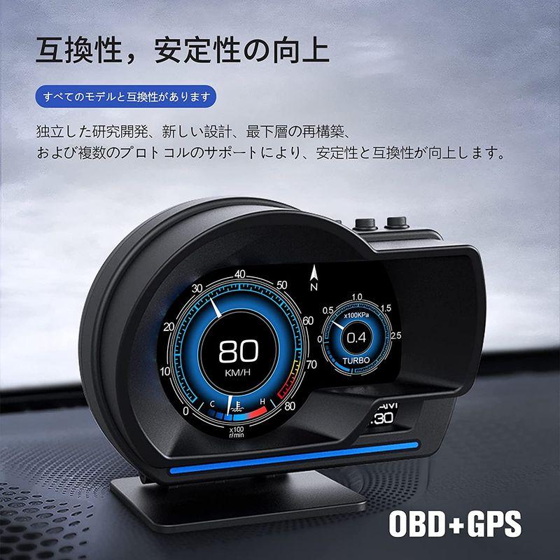 wiiyii HUDヘッドアップディスプレイAP-6は、故障診断、加速テスト、ブレーキテストを備えたすべての車、OBD + GPSモードに適｜mantaaaro｜02
