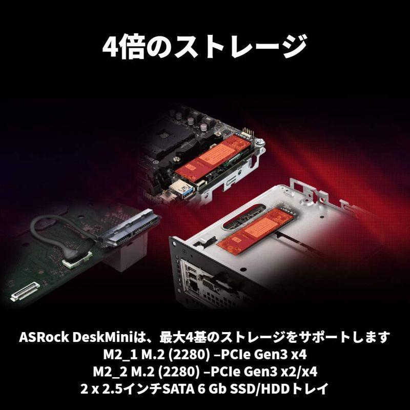 ASRock AMD X300搭載 ベアボーンPC AMD Ryzen 4000シリーズ正式対応 DeskMini X300/B/BB/BO｜mantaaaro｜04