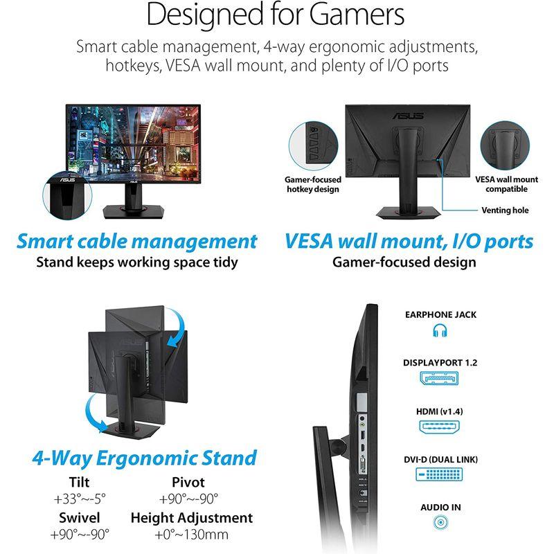 Asus VG248QG 24” G-Sync Compatible Gaming Monitor 165Hz Full HD 1080P｜mantaaaro｜02