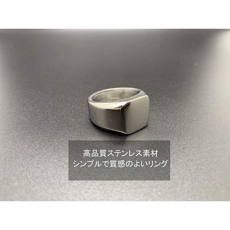 人気 印台指輪 メンズ指輪 ステンレスリング シンプル （13号 - 27号） (24)｜mantaaaro｜02