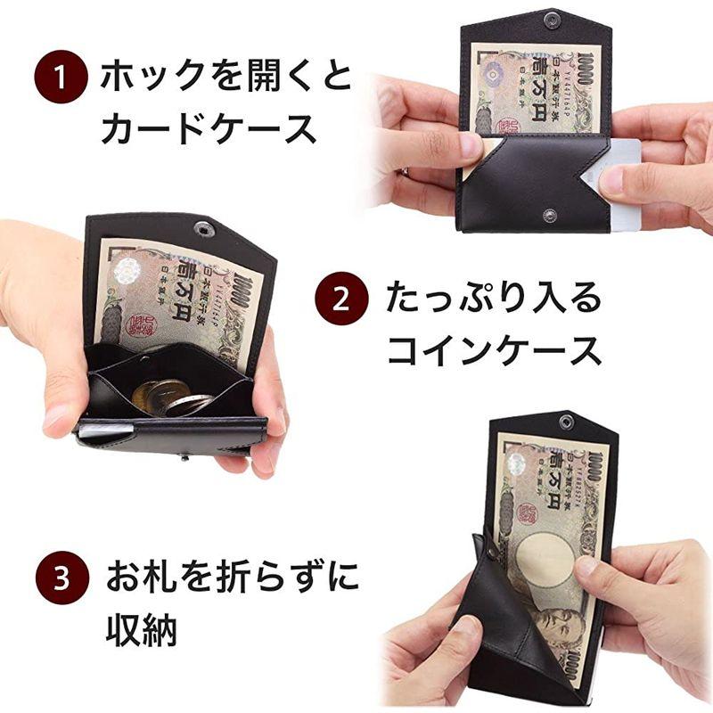 小さい財布 abrAsus ブッテーロレザーエディション ブラック メンズ 財布 プレゼント ギフト 日本製｜mantaaaro｜08