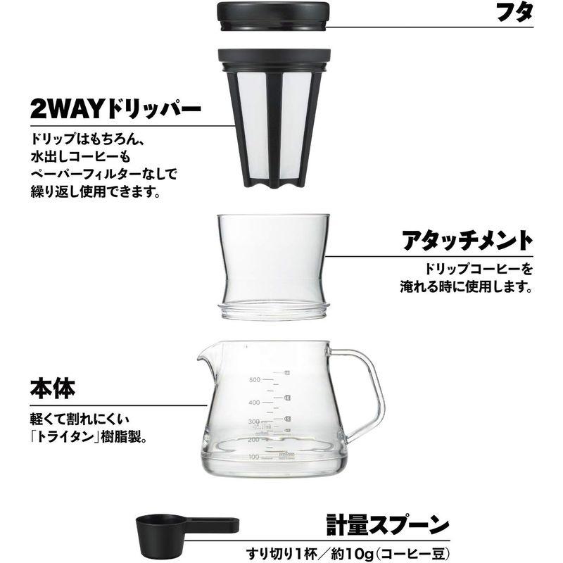 曙産業 コーヒーサーバー ストロン 500 2WAY ドリッパーセット ホワイトドリップコーヒー/水出しコーヒー兼用｜mantaaaro｜09