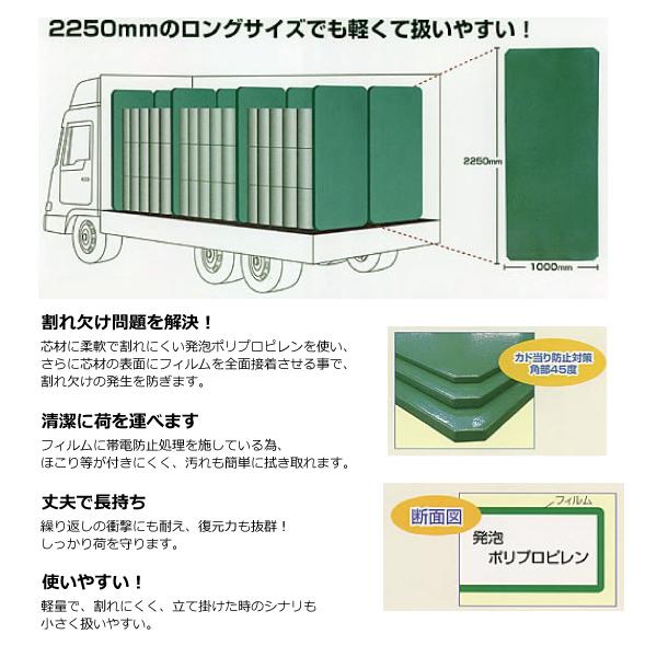 JSP　クリーンスペーサー　1000×2250mm　トラック用輸送緩衝材　トラック荷台養生　厚み30mm　8枚入　トラックボード