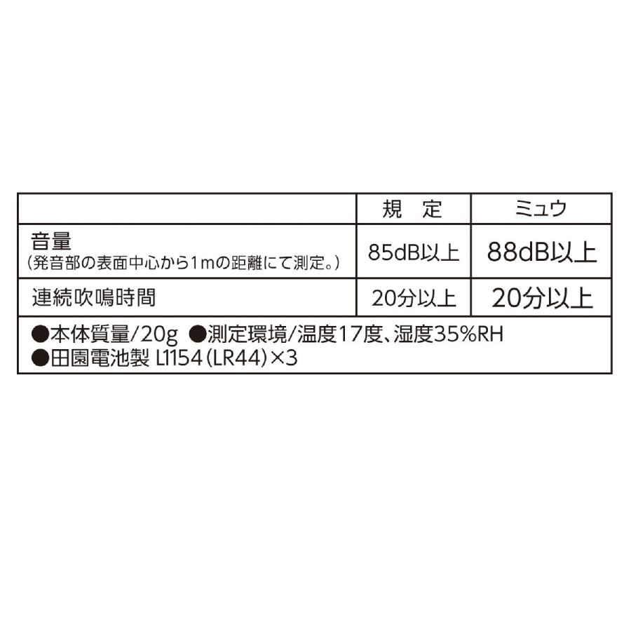 小型防犯ブザー ミュウ パールホワイト 防災防犯用品 安全保護用品 アーテック｜manten-life｜09