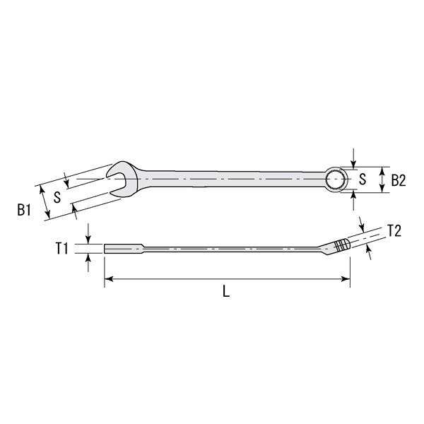 コンビネーションレンチ7mm ロングタイプ コンビネーションスパナ 片目片口レンチ スパナレンチ工具｜manten-life｜02