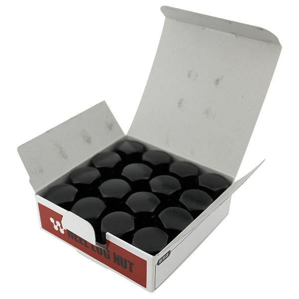 ブラックショート袋ナット 19HEX M12×1.25 全長23mm 16個 軽自動車用