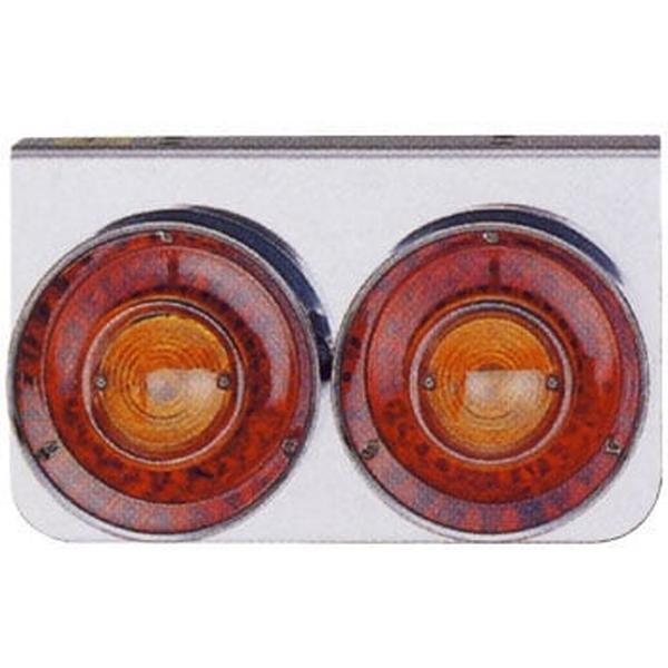 ジェットイノウエ 丸型2連テールランプ小型 525359 トラック用品