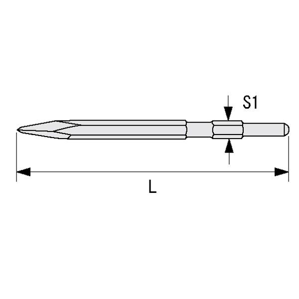 ライト精機（LIGHT SEIKI） ブルポイント 17H ツバ付×450mm ブル