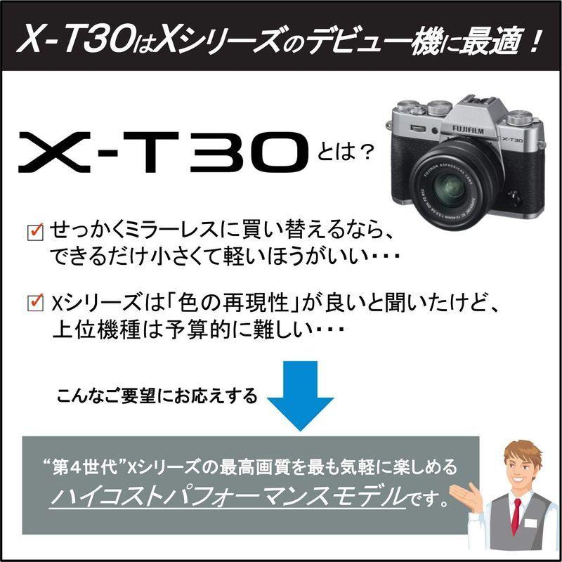 FUJIFILM ミラーレス一眼カメラ X-T30レンズキット チャコールシルバー X-T30LK-CS｜mantendo0｜05