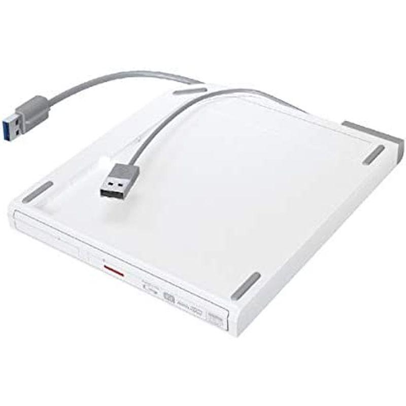 BUFFALO USB3．2(Gen1)対応 ポータブルBD 書込みソフト添付 ホワイト