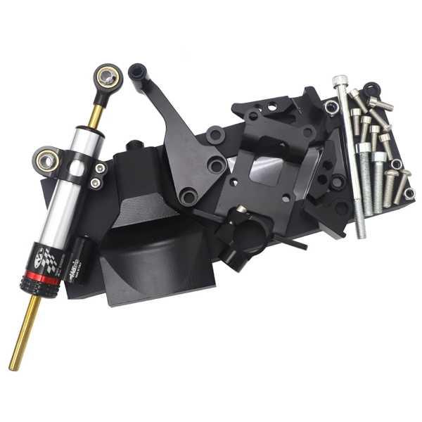 【互換品】CNCステアリングダンパー取り付けブラケットキット ヤマハ用 MT-07 mt07 FZ-07 2013-2019 2014 2015_2