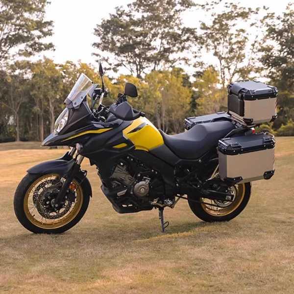 【互換品】DL 650 オートバイパニアラックサドルバッグサイド荷物ブラケットトップケースフレームサポートスの画像