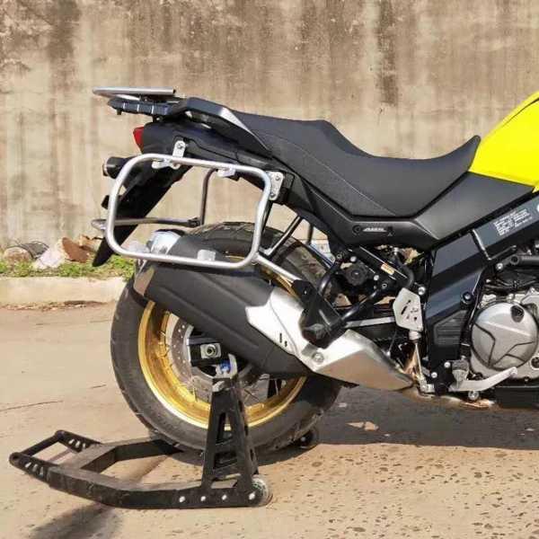 【互換品】DL 650 オートバイパニアラックサドルバッグサイド荷物ブラケットトップケースフレームサポートスの画像