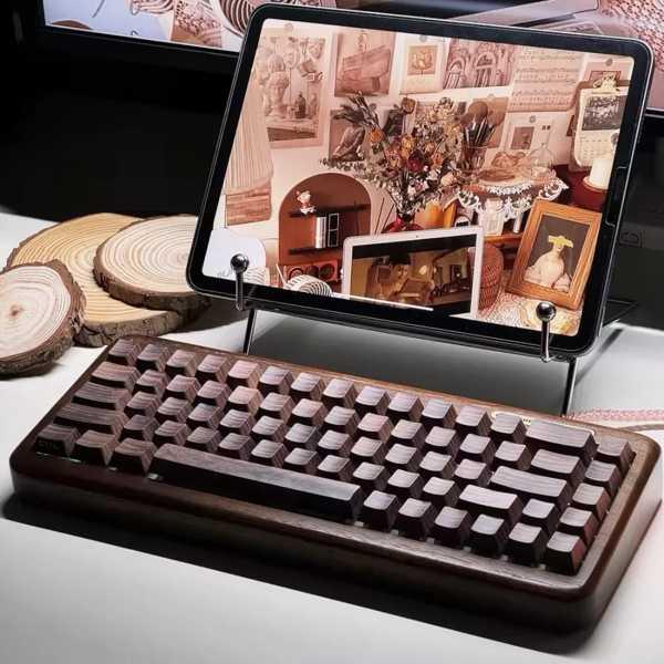 互換品】メカニカルキーボード用 木製キーキャップ セット 側面に刻印