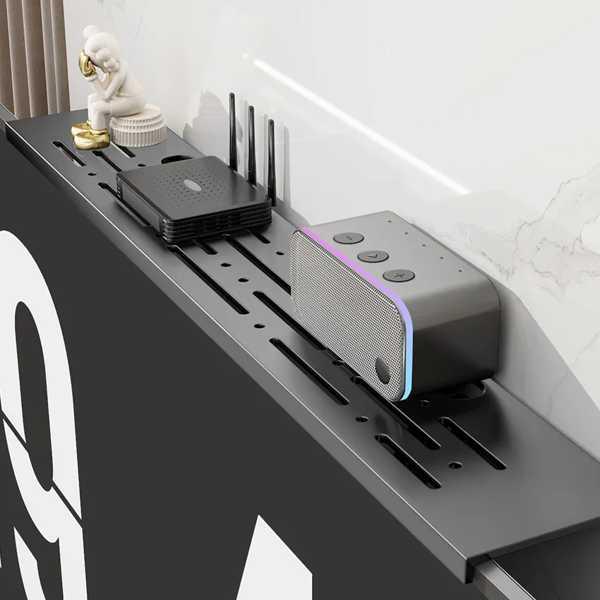 【互換品】折りたたみ式コンピューターモニターラック TVセットトップボックスホルダー シェルフモニタースの画像