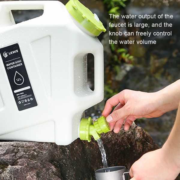 【互換品】12L 水容器 スピゴット付き 緊急用水貯蔵 ポータブル 屋外 ハイキング キャンプ 家庭用_4