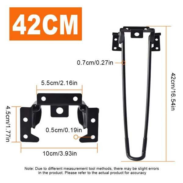 【互換品】32/42cm 4本折りたたみ脚 簡単に取り付けられる金属製テーブル脚 傷や滑りに強い ネジ付き キャンプの画像