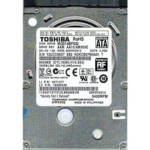 適当な価格 Toshiba MQ01ABF032 AAM AA10/AM005E 320GB HDKCB07M0A01 サーバー