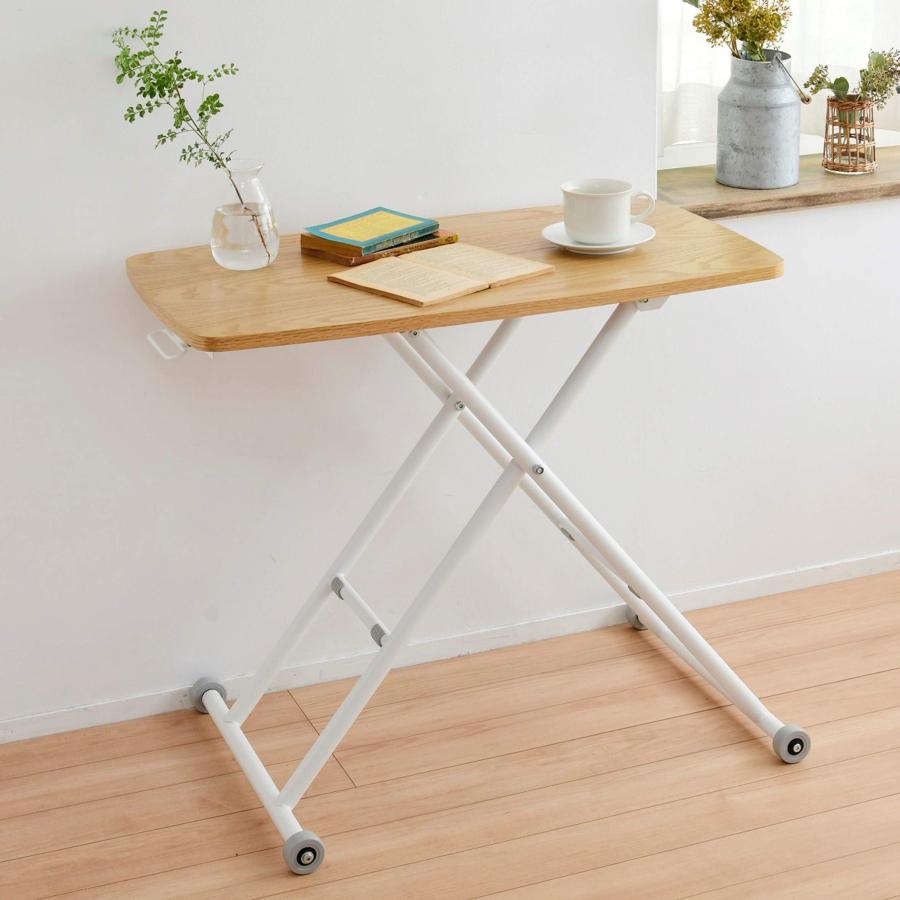 本物 昇降式テーブル 山善 スムーズ昇降 ダイニングテー 幅81-114.5×奥行48×高さ11.5-70cm キャスター付き 無段階高さ調節 テーブル、デスクマット 本物 昇降式テーブル 山善 スムーズ昇降 ダイニングテー 幅81-114.5×奥行48×高さ11.5-70cm キャスター付き 無段階高さ調節 テーブル、デスクマット