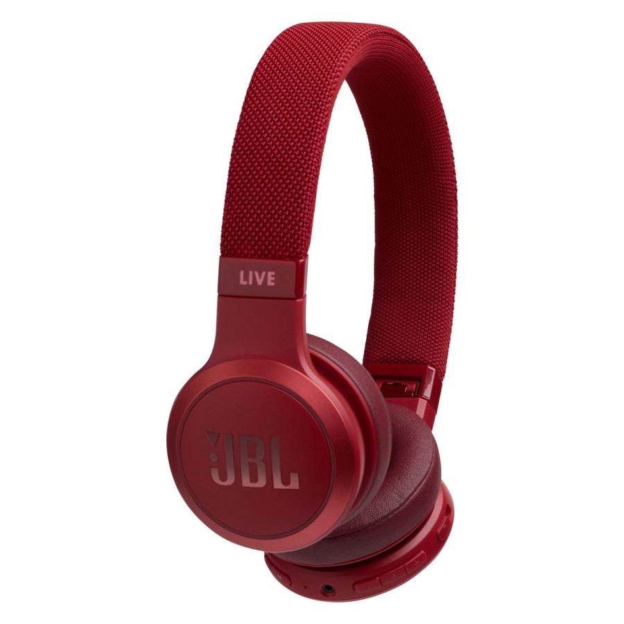 JBL Live 400BT ワイヤレス オンイヤーヘッドホン ボイスコントロール付き (レッド)