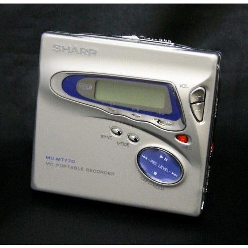 SHARP シャープ MD MT770 S シルバー ポータブルMDレコーダー （小型MD  