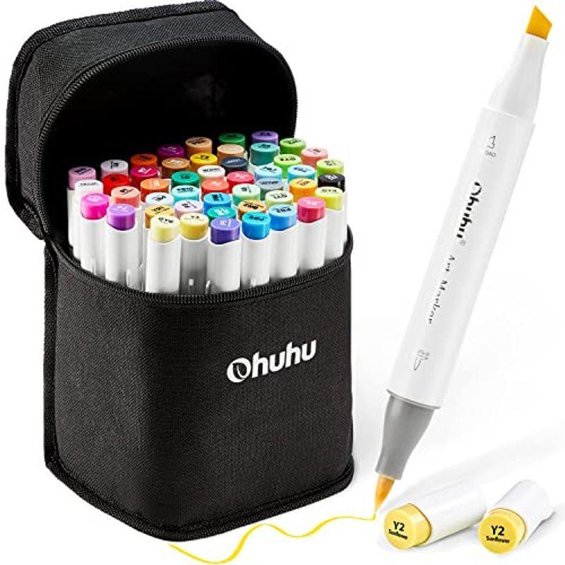 Ohuhu イラストマーカー 筆先 48色 ブレンダーペン付き マーカーペン ふでタイプ 筆 細字 両用 鮮やか 手帳 イラスト 色塗り 塗る絵 カード Eov8d0oz5p その他オフィス家具 Www Sprintmart Com