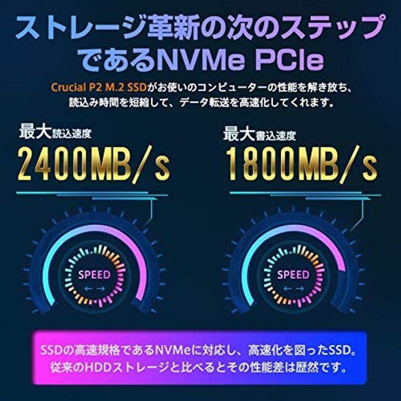 Crucial クルーシャル P2シリーズ 1TB(1000GB) 3D NAND NVMe PCIe M.2