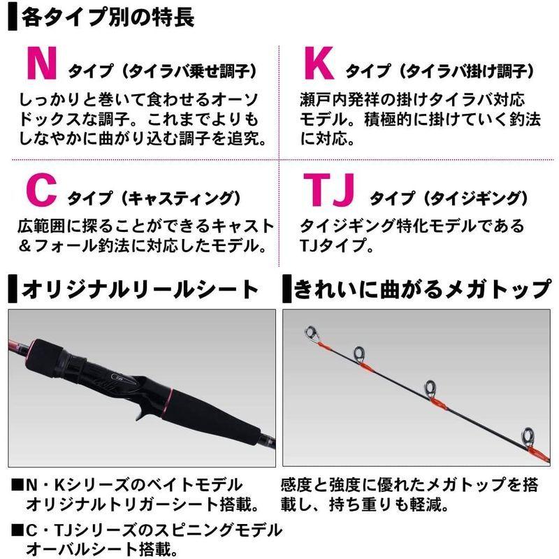 ダイワ(DAIWA) タイラバロッド 紅牙 AP(エアポータブル) N69MHB-S AP 釣り竿 AP DAIWA タイラバロッド 紅牙 エアポータブル N69MHB 釣り竿 サイズ
