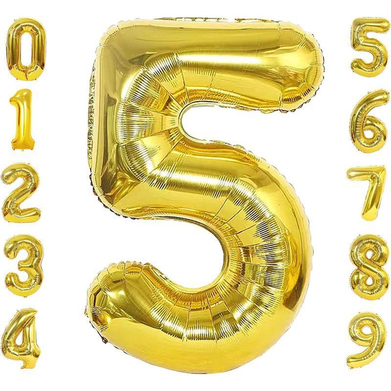 Hiyear 数字 バルーン5 誕生日バルーン 数字 40インチ 約90cm バルーン 数字 ゴールド アルミ風船 ハッピーバースデー ウェ 満天堂本店yahoo ショップ 通販 Yahoo ショッピング
